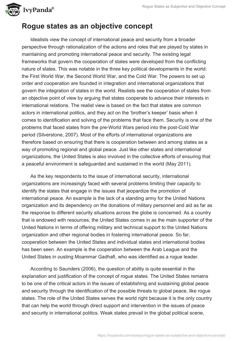 Rogue States as Subjective and Objective Concept. Page 3