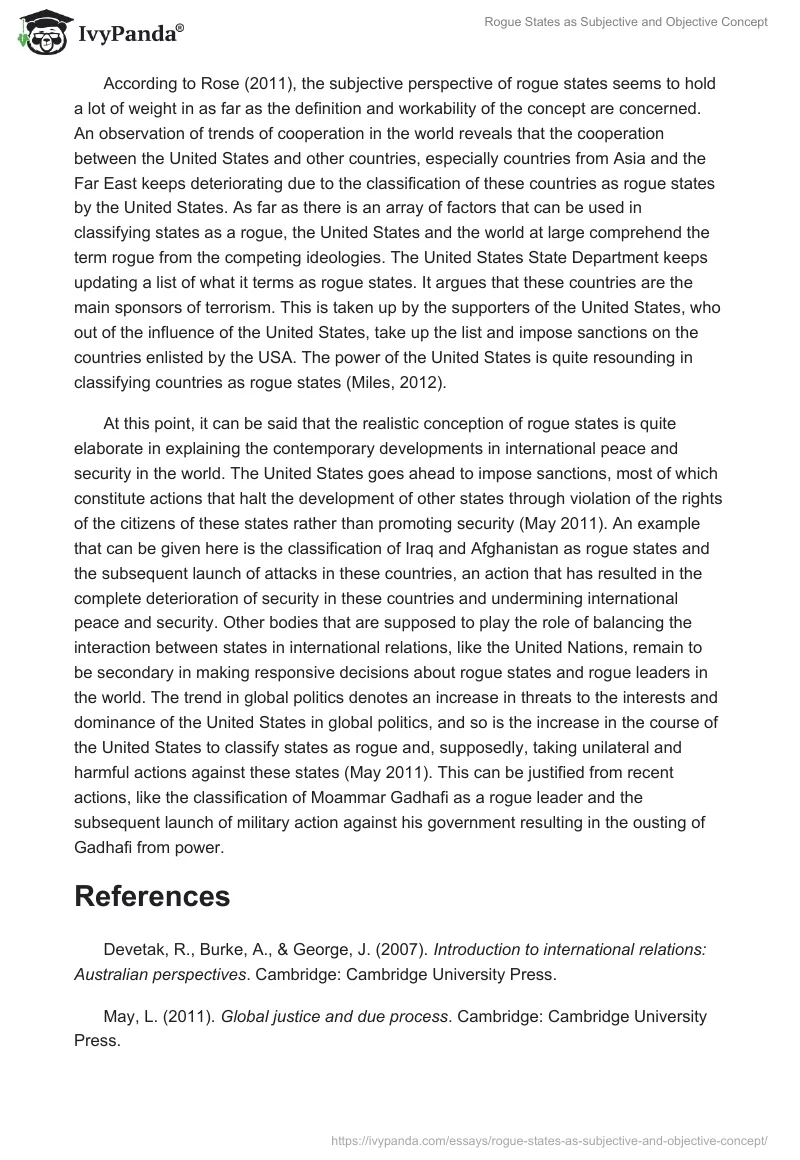 Rogue States as Subjective and Objective Concept. Page 5