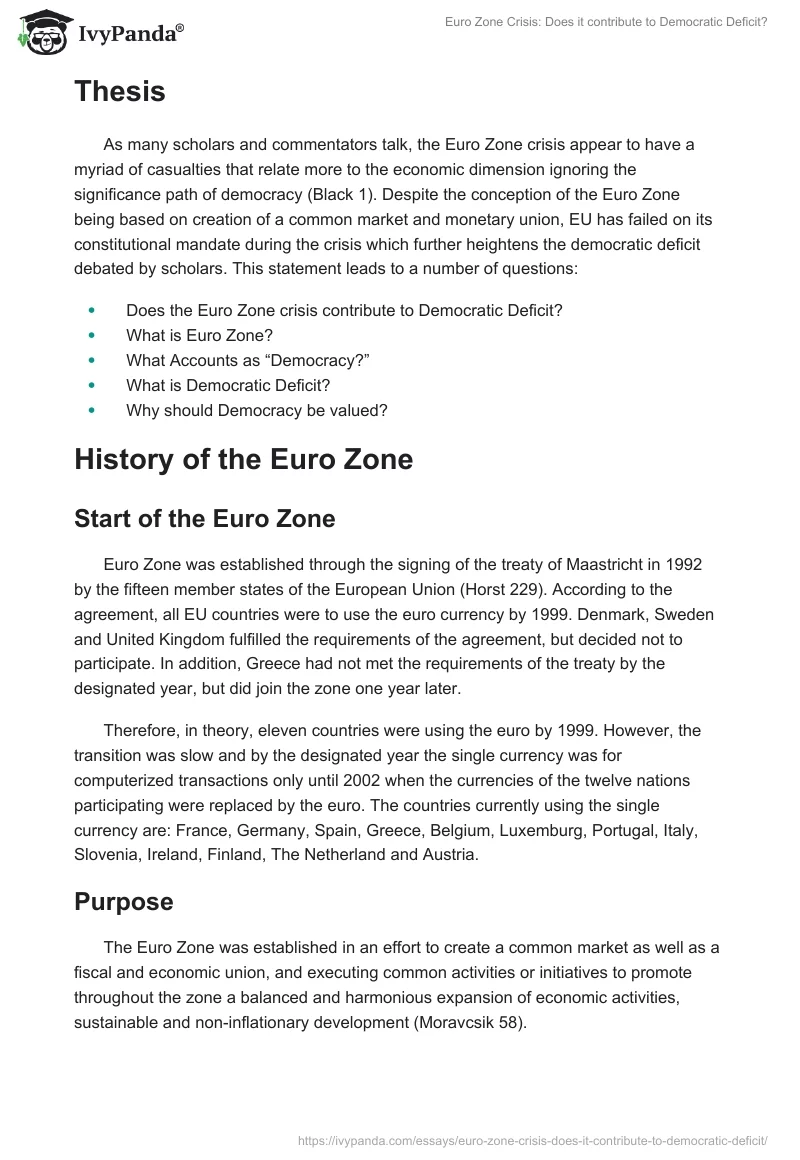 Euro Zone Crisis: Does It Contribute to Democratic Deficit?. Page 2