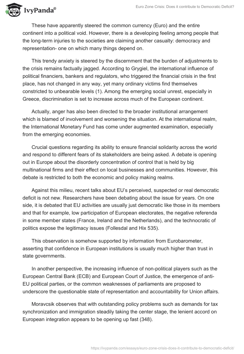 Euro Zone Crisis: Does It Contribute to Democratic Deficit?. Page 5