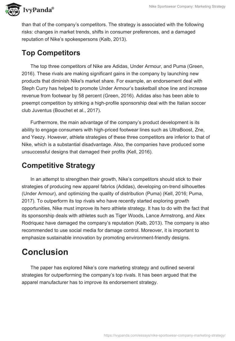 Nike Sportswear Company: Marketing Strategy. Page 2