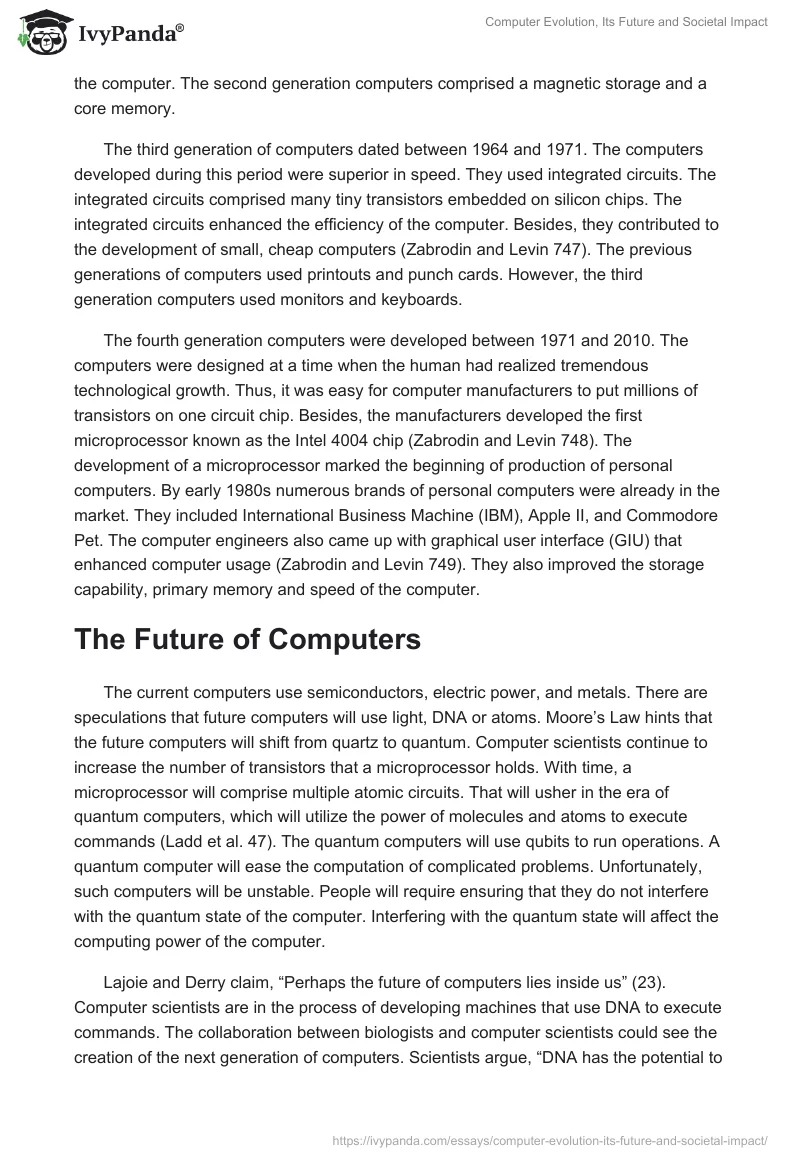 Computer Evolution, Its Future and Societal Impact. Page 2