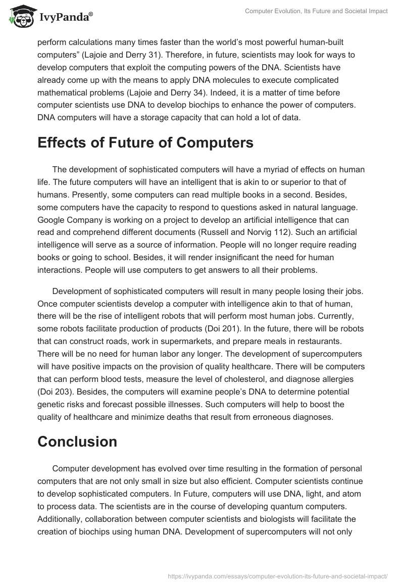 Computer Evolution, Its Future and Societal Impact. Page 3
