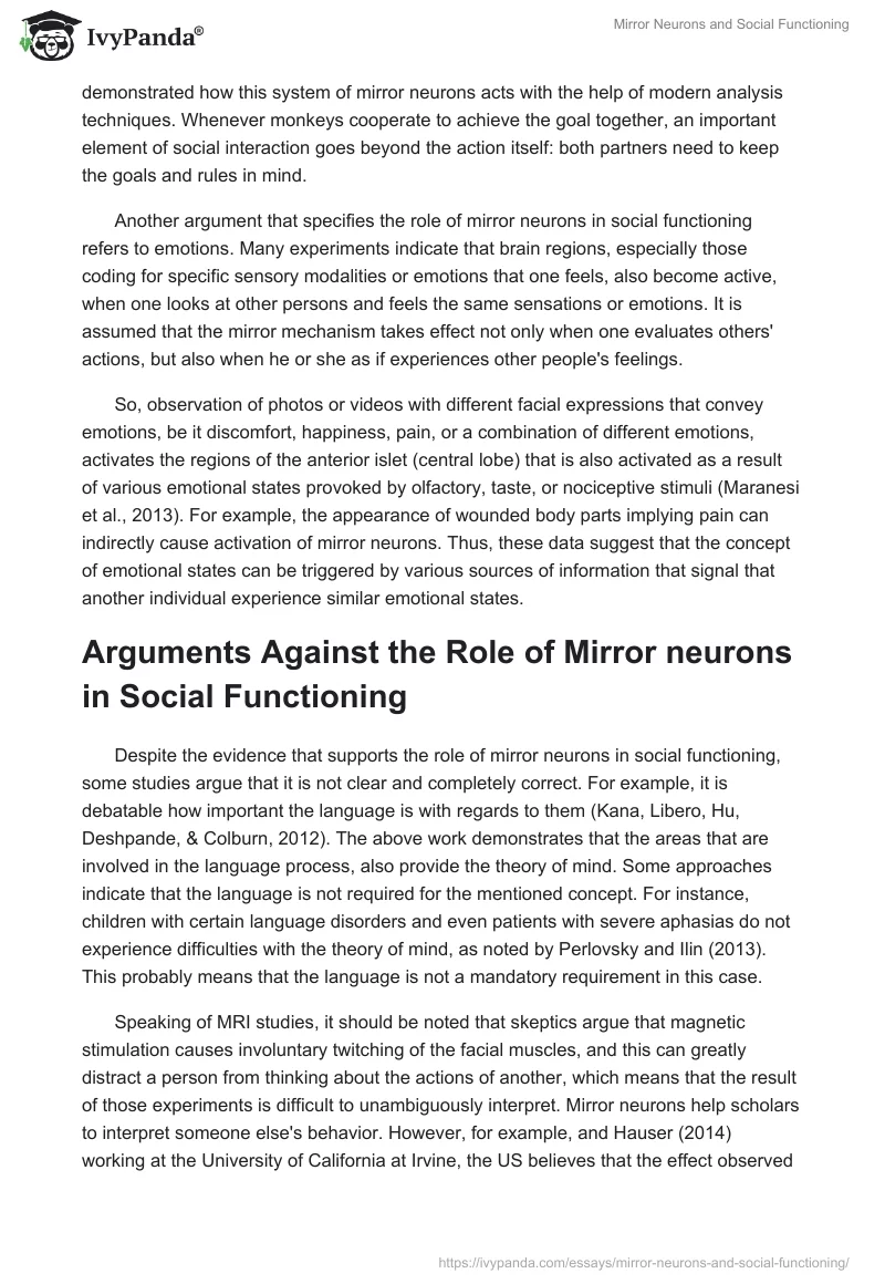 Mirror Neurons and Social Functioning. Page 3