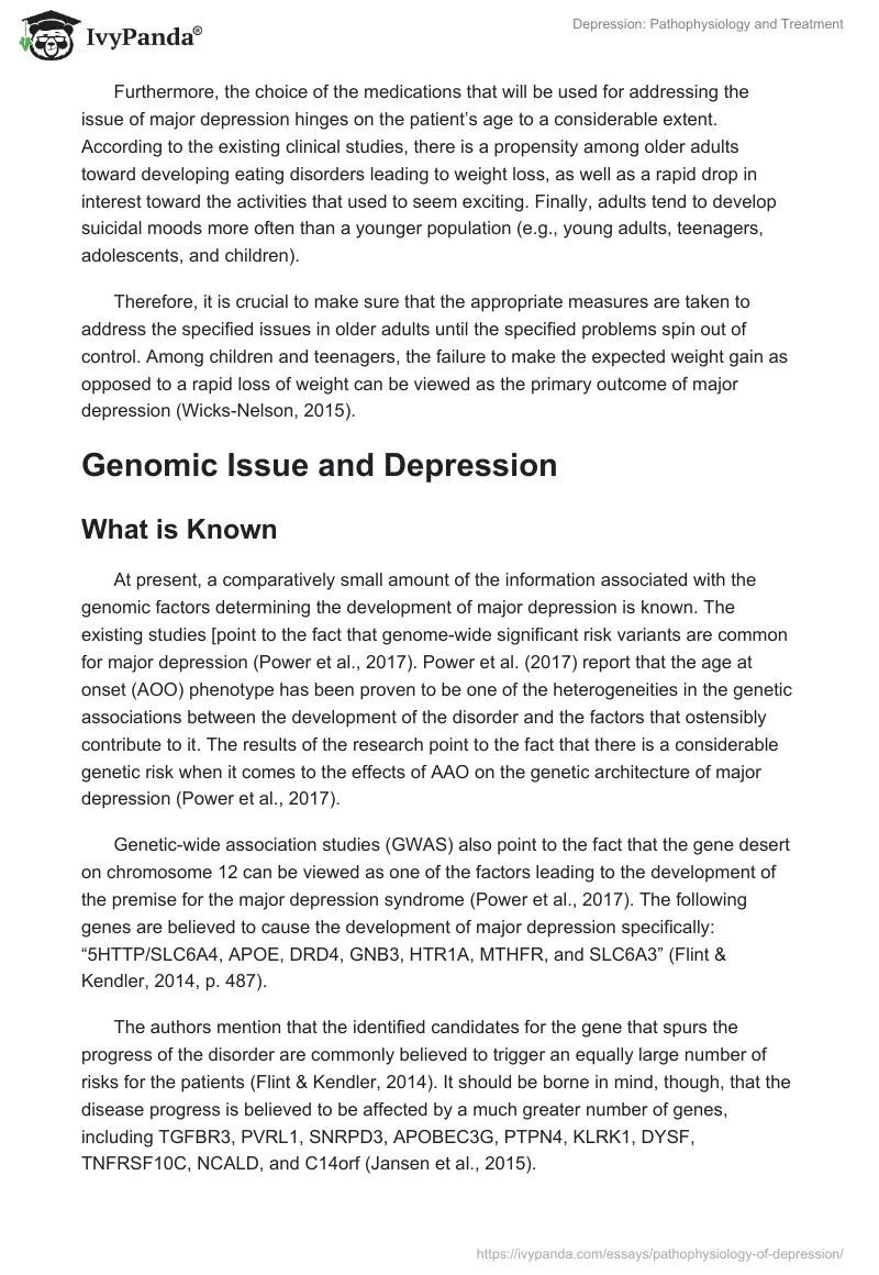 Depression: Pathophysiology and Treatment. Page 3