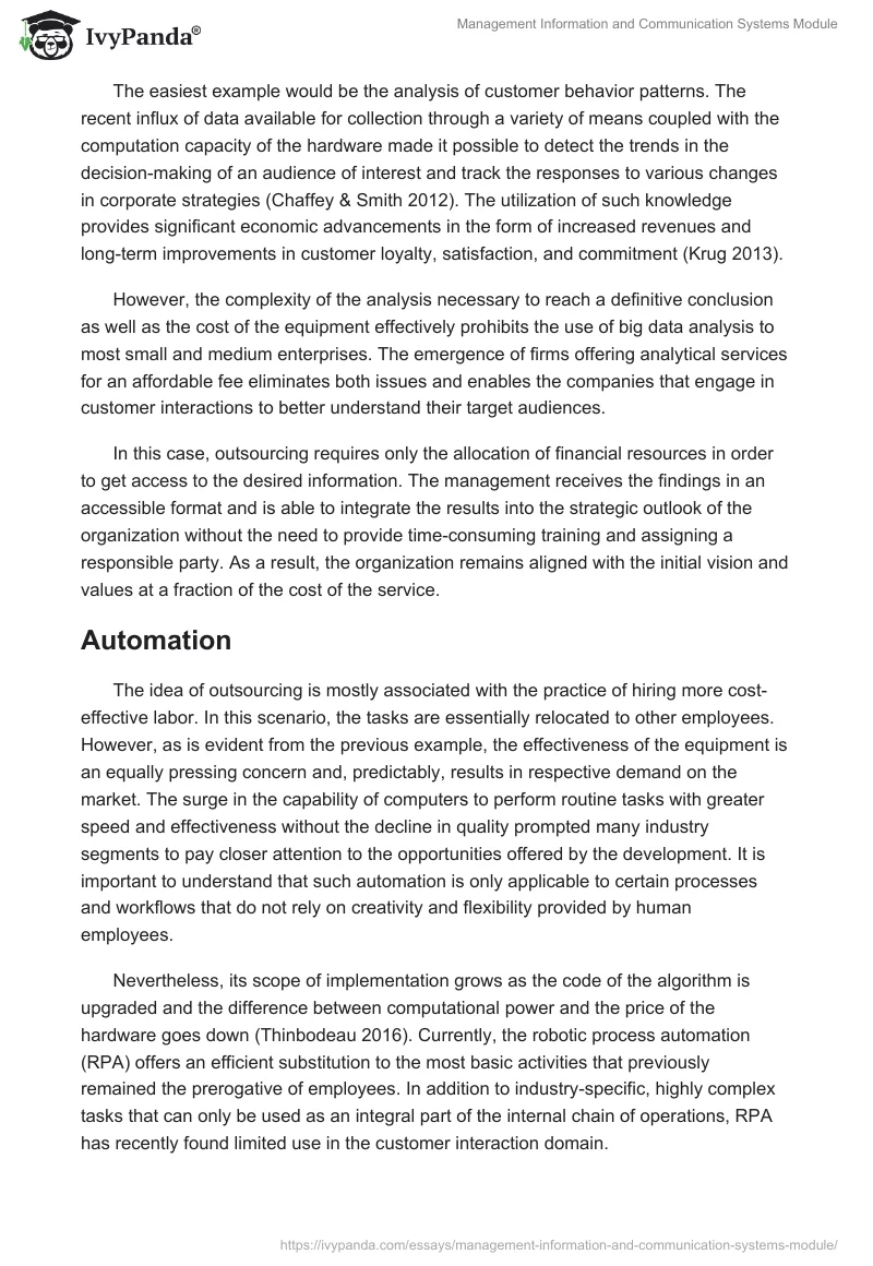Management Information and Communication Systems Module - 4764 Words ...