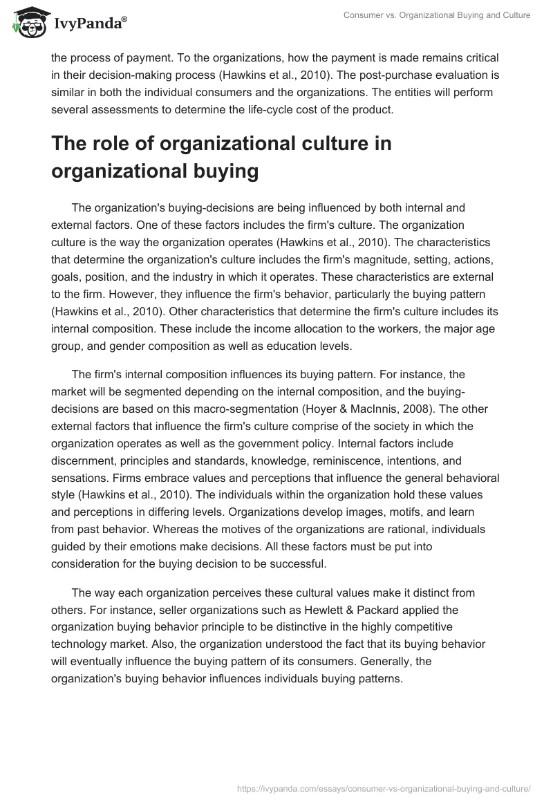 Consumer vs. Organizational Buying and Culture. Page 2
