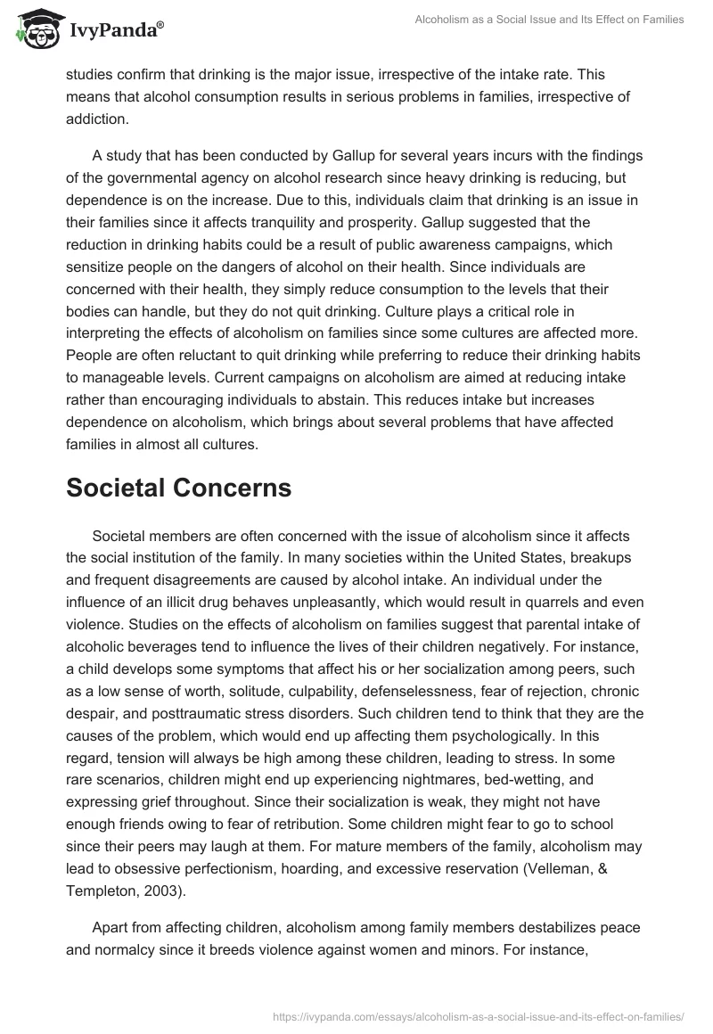 Alcoholism as a Social Issue and Its Effect on Families. Page 3