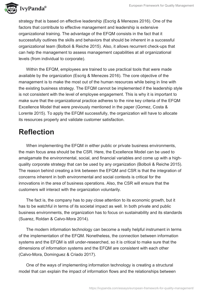 European Framework for Quality Management. Page 3