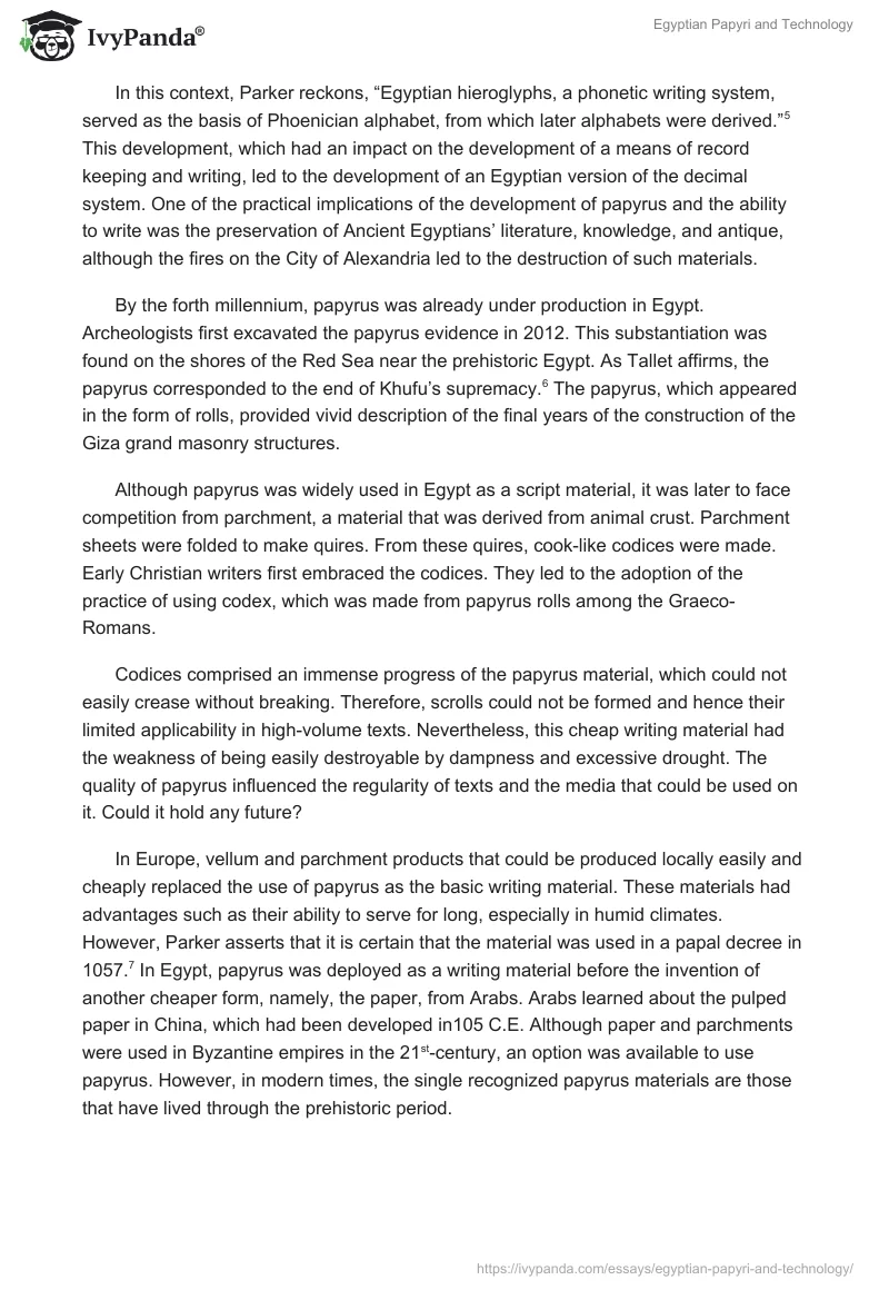 Egyptian Papyri and Technology. Page 4