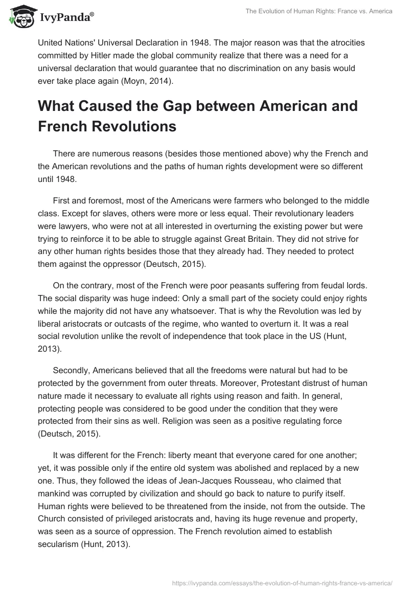 The Evolution of Human Rights: France vs. America. Page 4