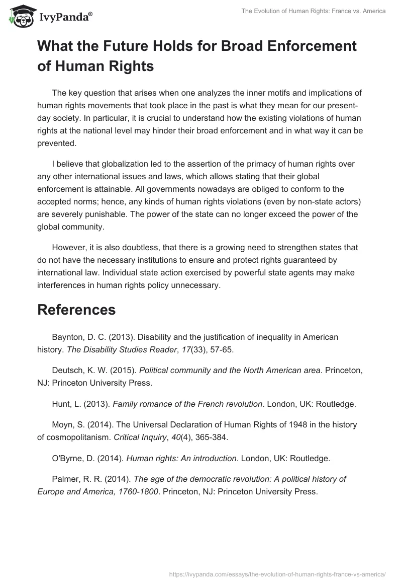 The Evolution of Human Rights: France vs. America. Page 5