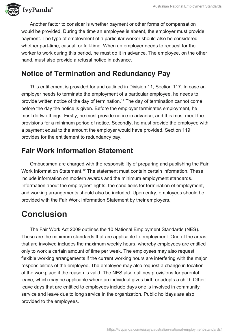 Australian National Employment Standards. Page 5