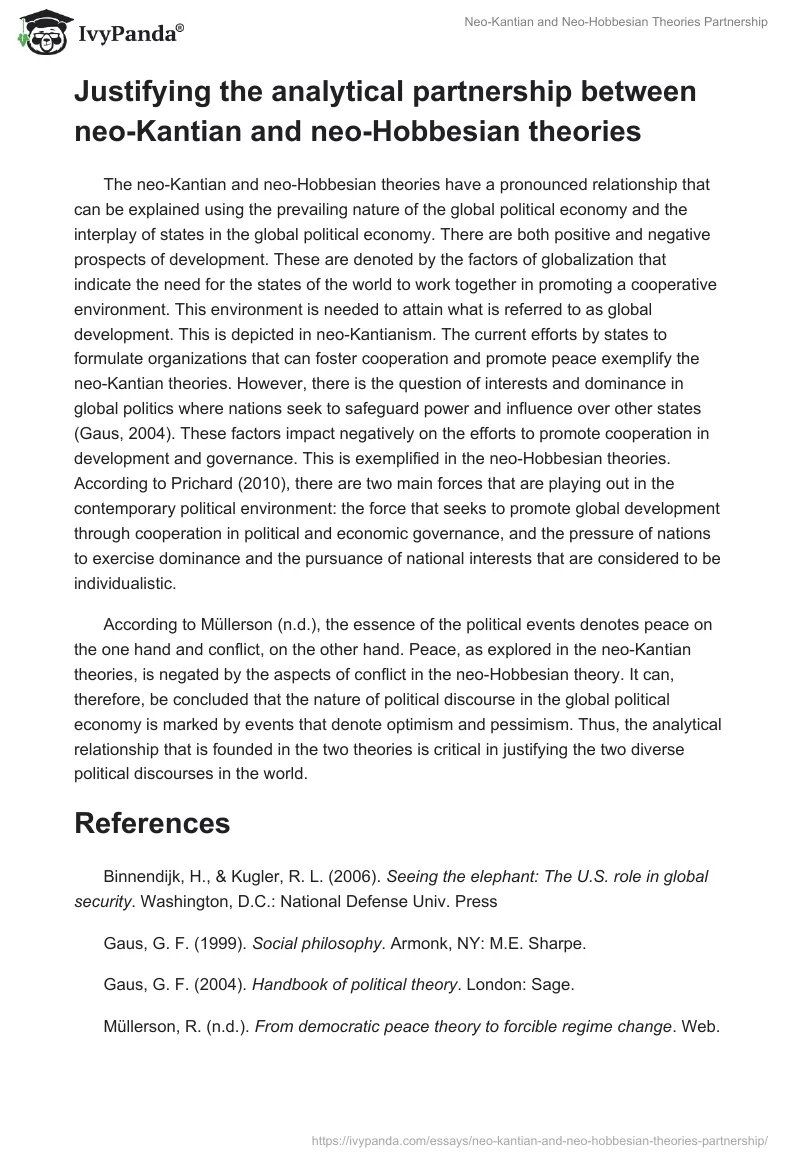 Neo-Kantian and Neo-Hobbesian Theories Partnership. Page 2