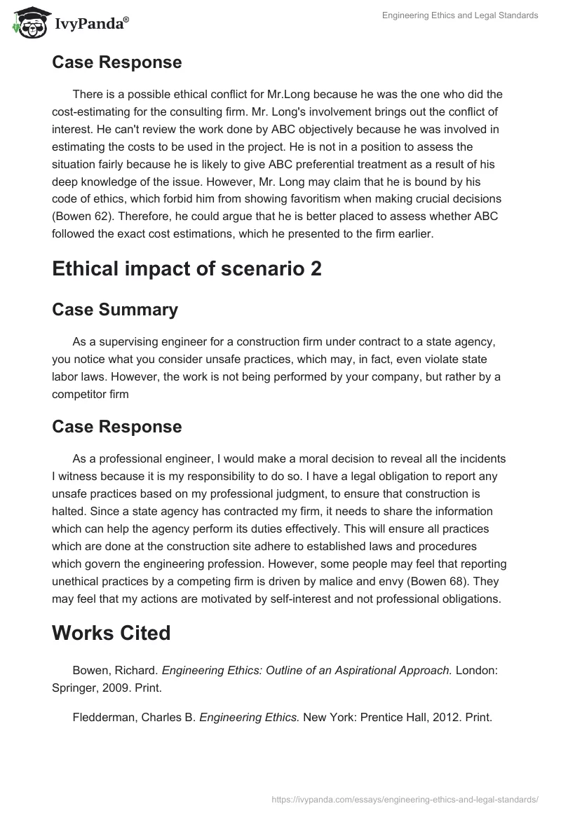 Engineering Ethics and Legal Standards. Page 3