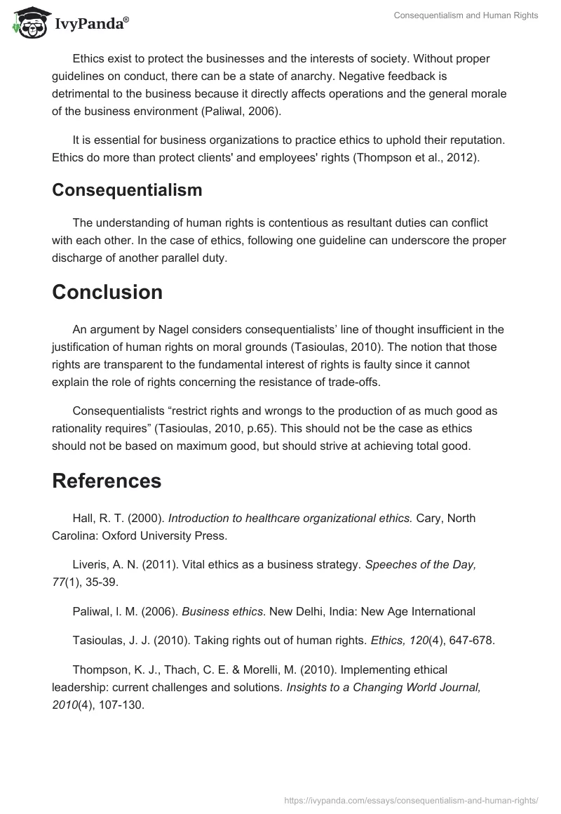 Consequentialism and Human Rights. Page 3