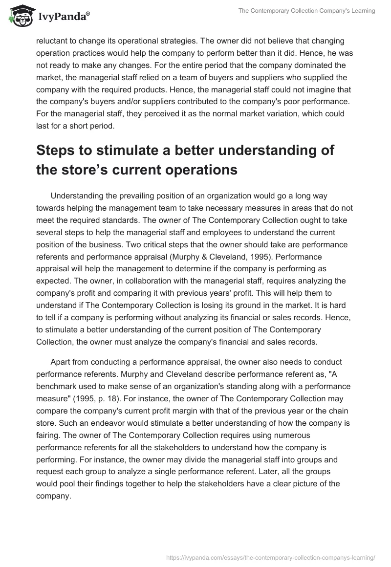 The Contemporary Collection Company's Learning. Page 2
