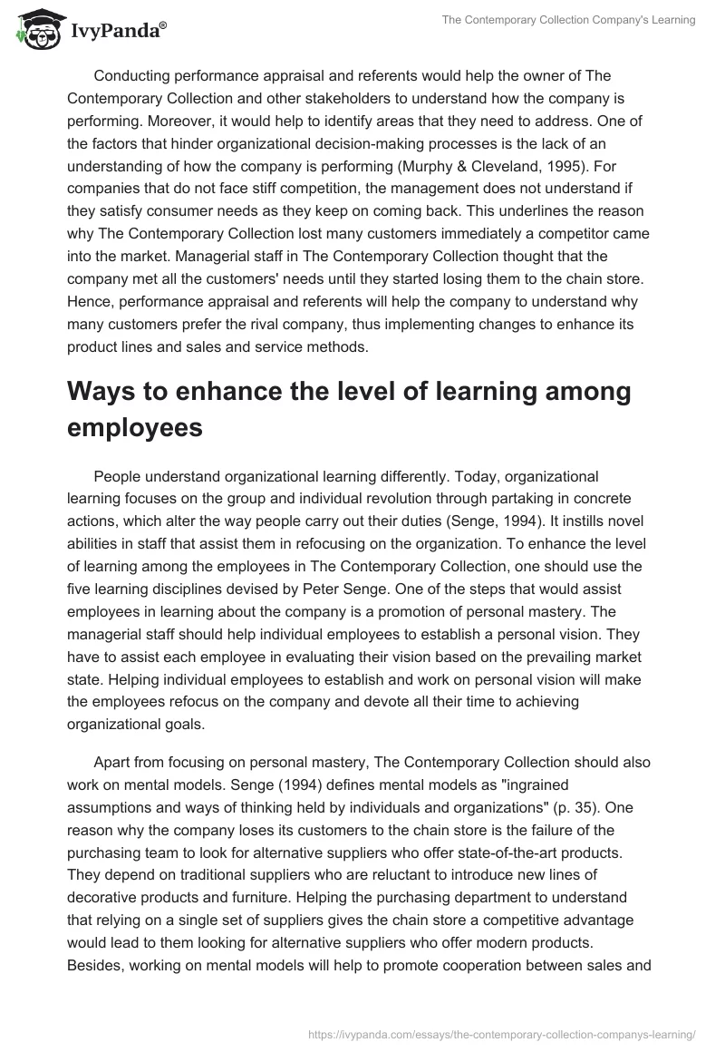 The Contemporary Collection Company's Learning. Page 3