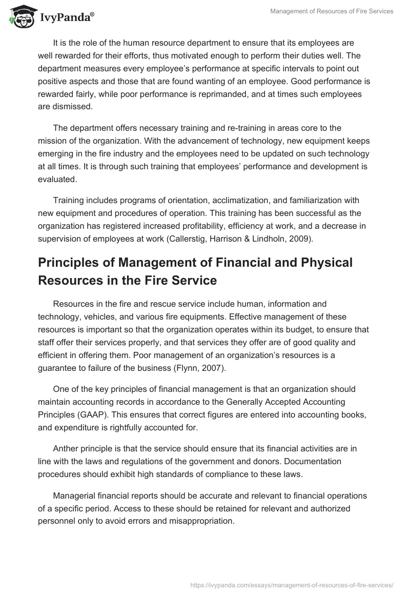 Management of Resources of Fire Services. Page 4