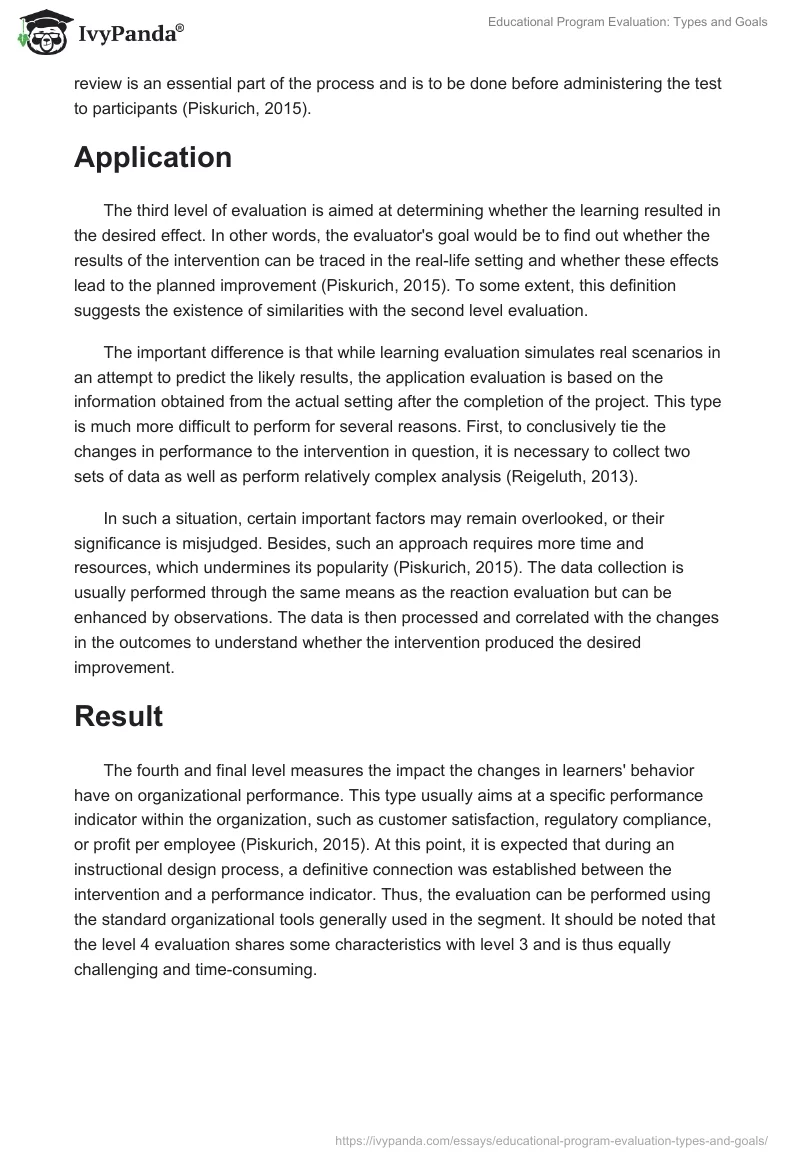 Educational Program Evaluation: Types and Goals. Page 3