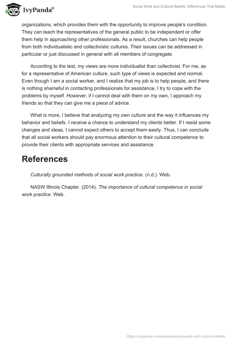 Social Work and Cultural Beliefs: Differences That Matter. Page 2