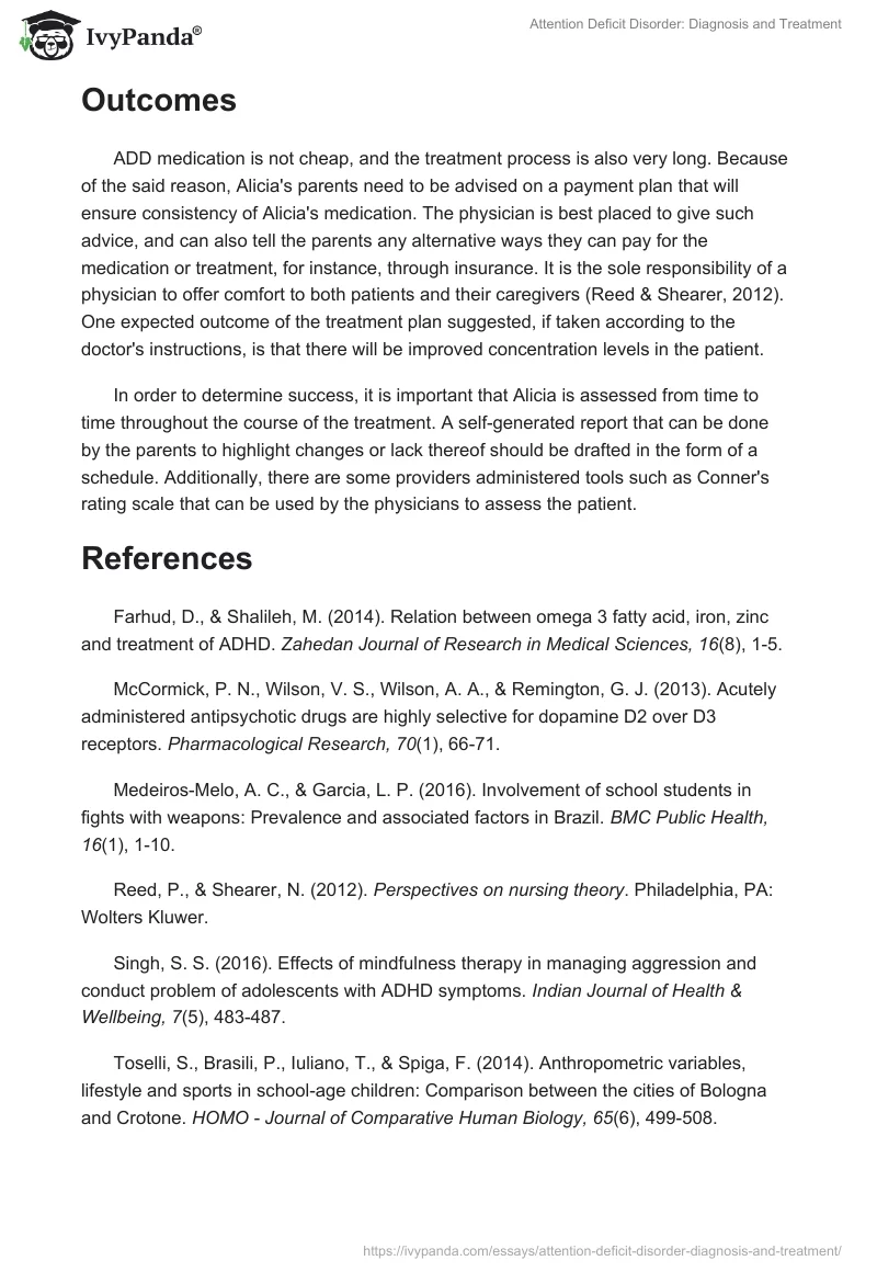 Attention Deficit Disorder: Diagnosis and Treatment. Page 5