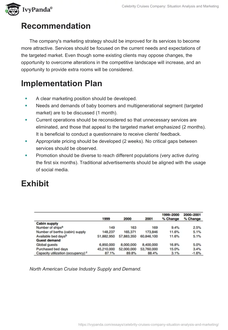 Celebrity Cruises Company: Situation Analysis and Marketing. Page 2