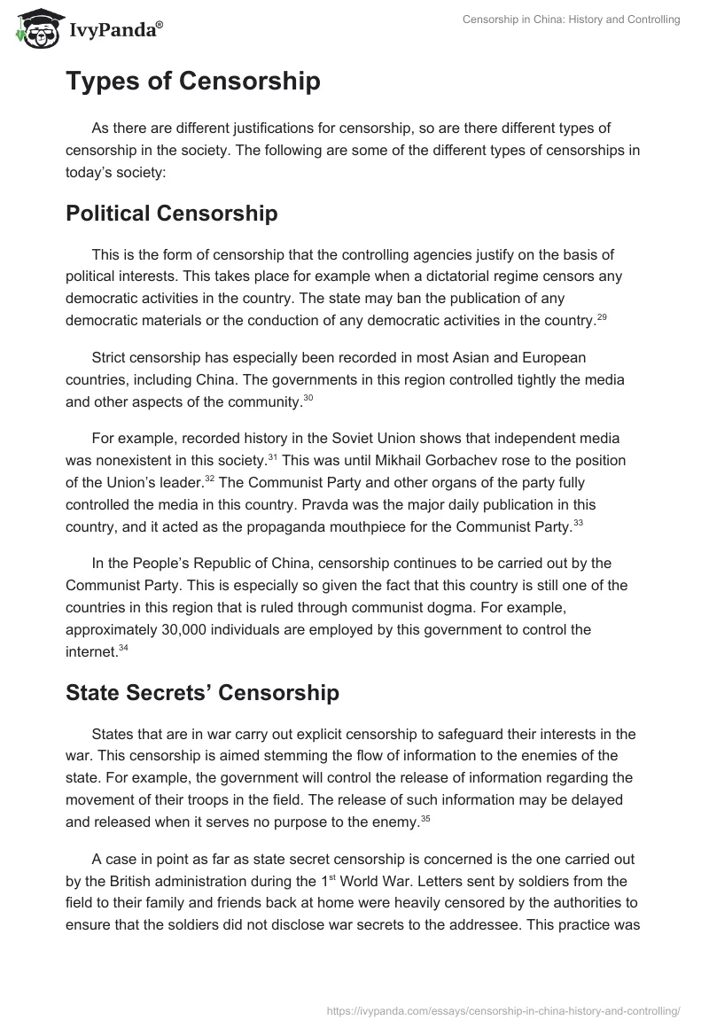 Censorship in China: History and Controlling. Page 5