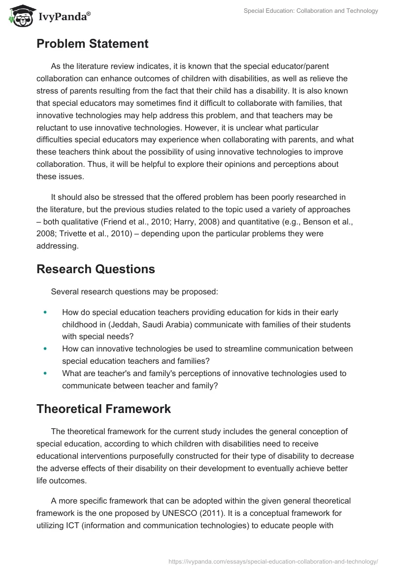 Special Education: Collaboration and Technology. Page 3
