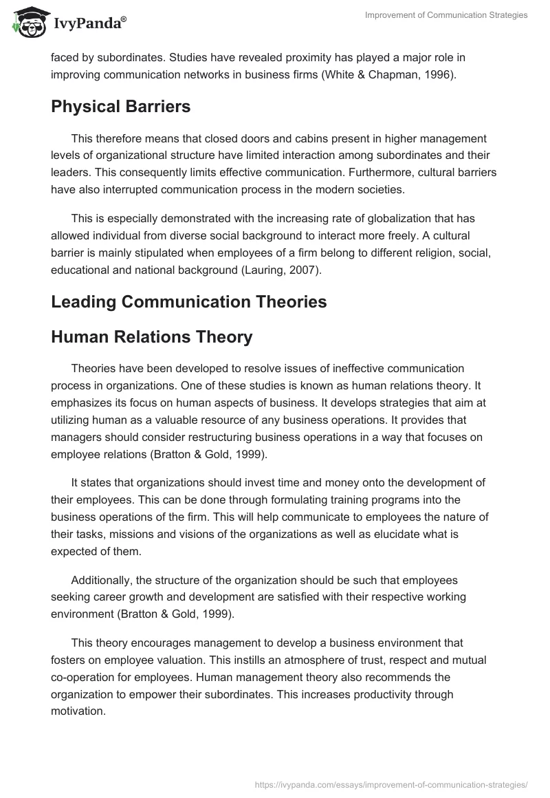 Improvement of Communication Strategies. Page 3