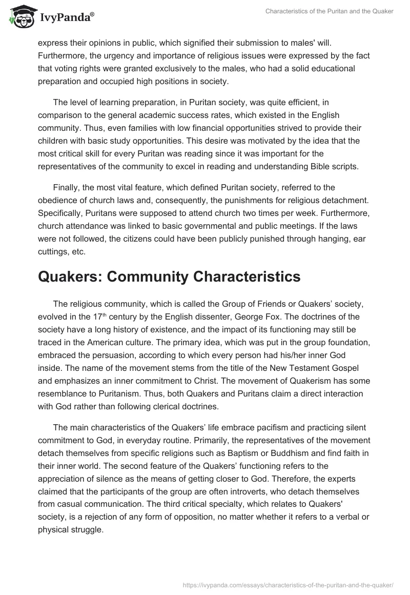 Characteristics of the Puritan and the Quaker. Page 2