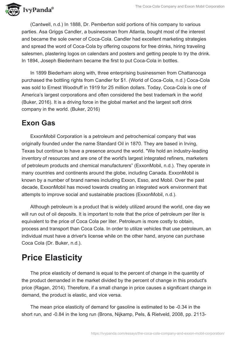 The Coca-Cola Company and Exxon Mobil Corporation. Page 2