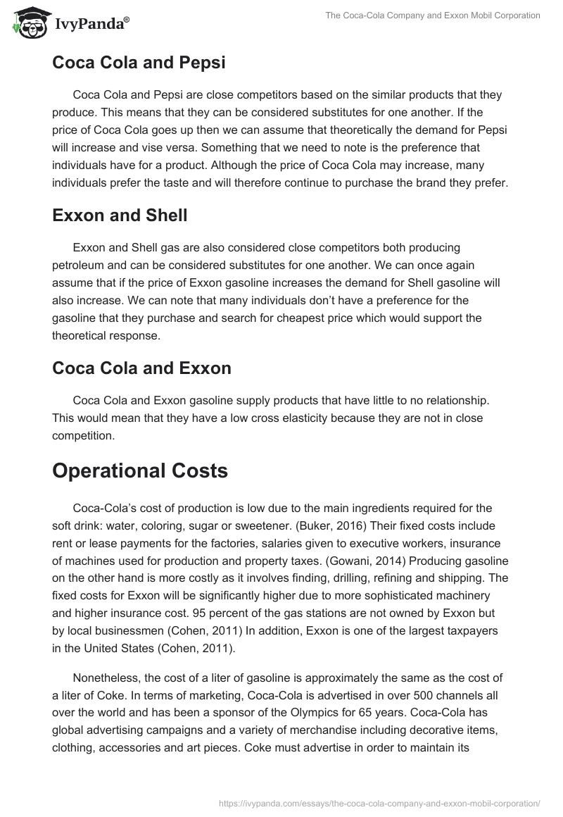The Coca-Cola Company and Exxon Mobil Corporation. Page 5