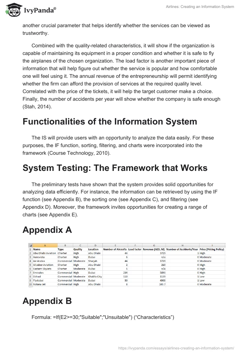 Airlines: Creating an Information System. Page 4