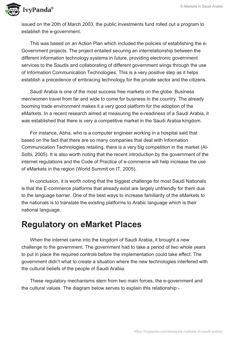 E-Markets in Saudi Arabia. Page 3