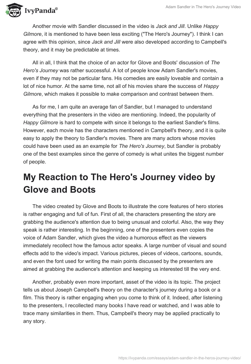Adam Sandler in "The Hero's Journey" Video. Page 2