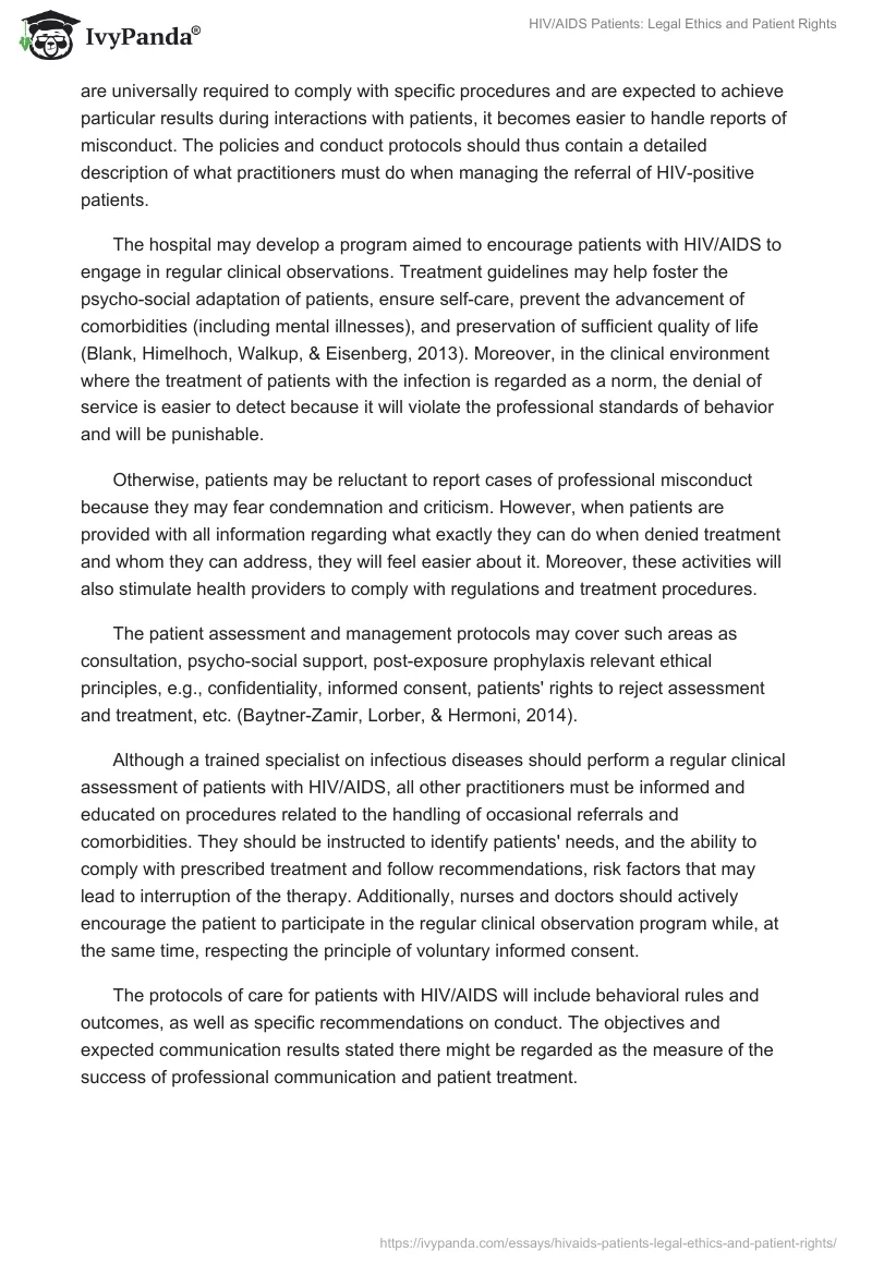 HIV/AIDS Patients: Legal Ethics and Patient Rights. Page 2