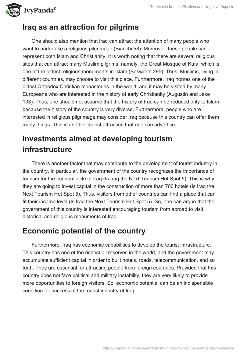 Tourism in Iraq, Its Positive and Negative Aspects. Page 2