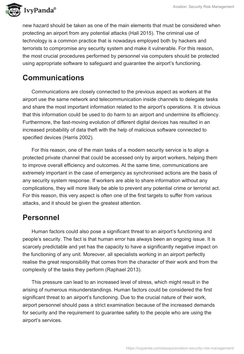 Aviation: Security Risk Management. Page 4