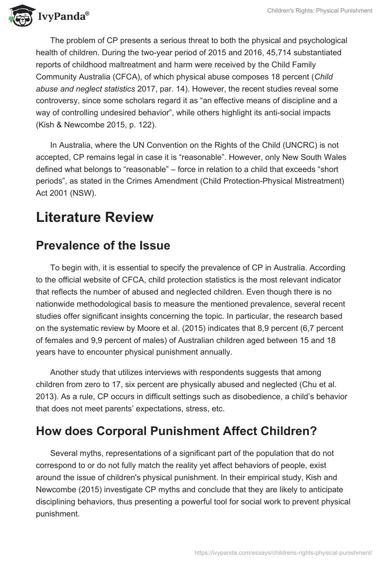 Children's Rights: Physical Punishment. Page 2