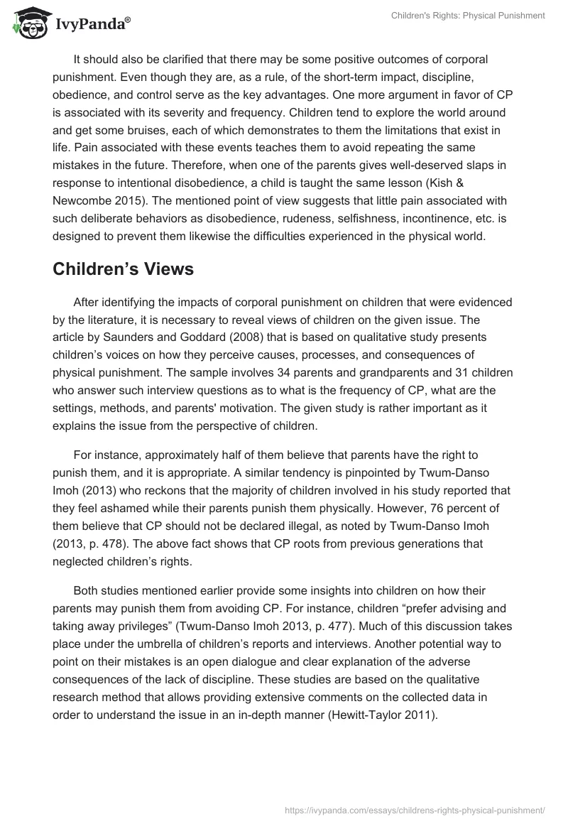 Children's Rights: Physical Punishment. Page 4