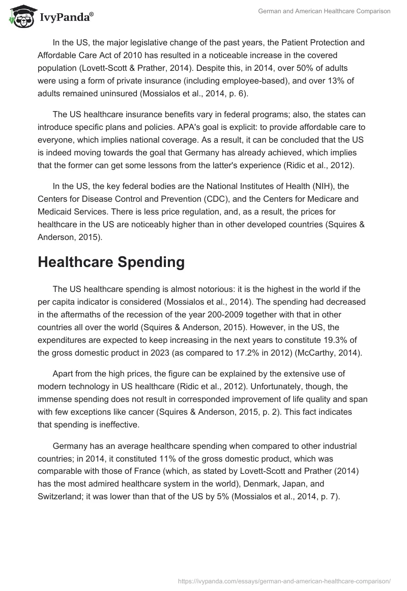 German and American Healthcare Comparison. Page 2