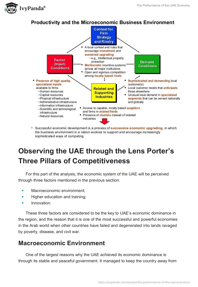 The Performance of the UAE Economy. Page 3