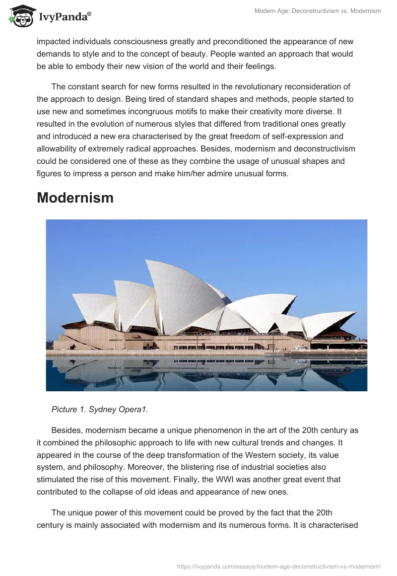 Modern Age: Deconstructivism vs. Modernism. Page 2