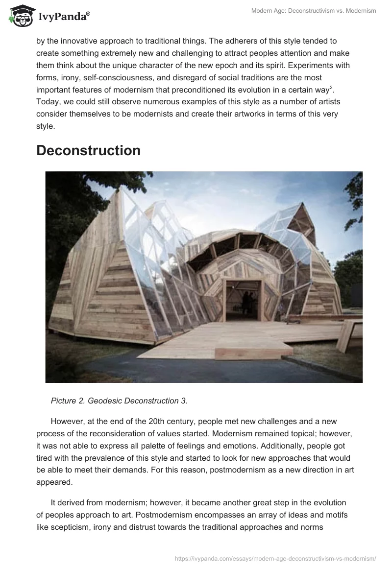 Modern Age: Deconstructivism vs. Modernism. Page 3