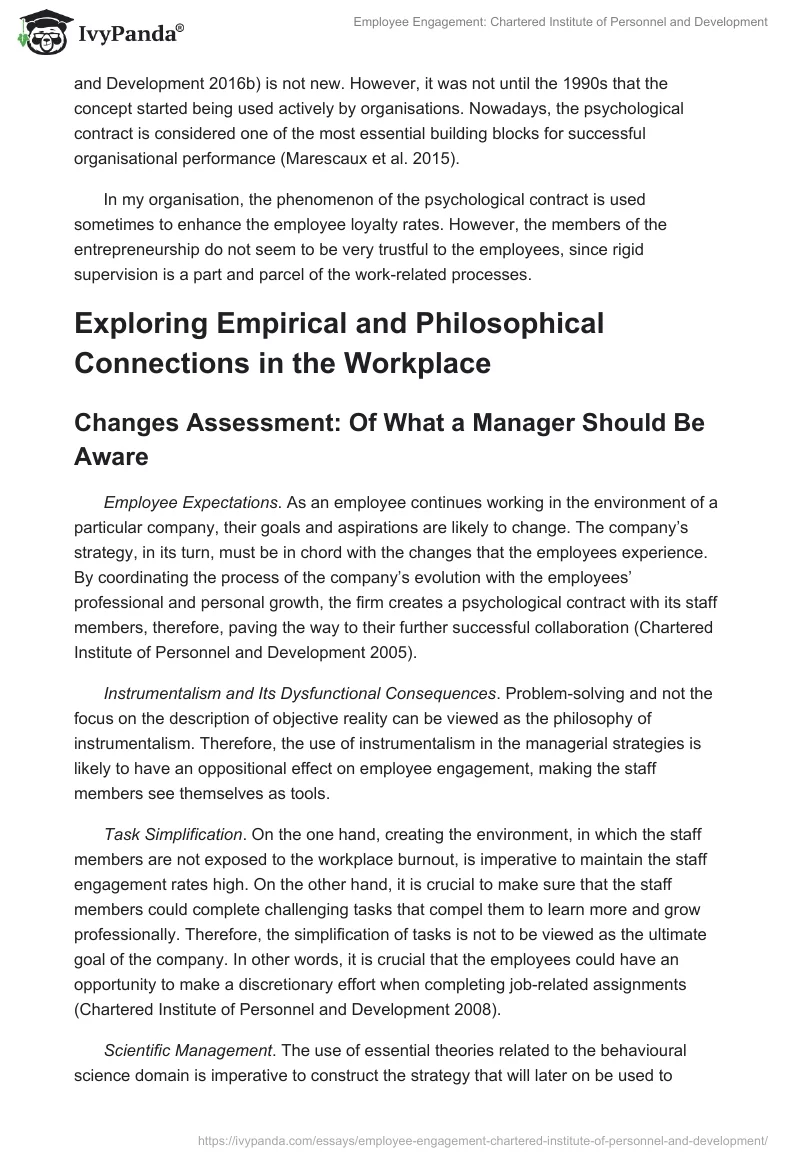 Employee Engagement: Chartered Institute of Personnel and Development. Page 3