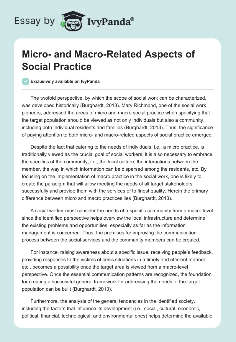 Micro- and Macro-Related Aspects of Social Practice. Page 1