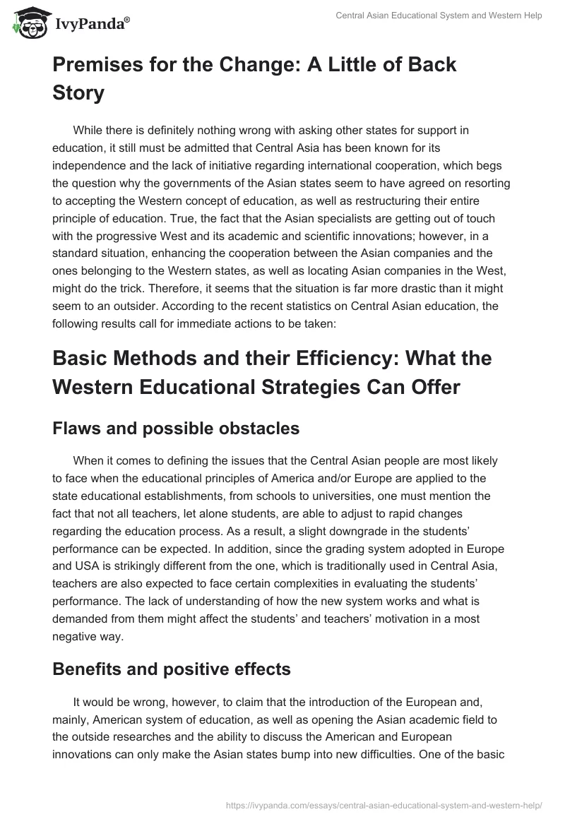 Central Asian Educational System and Western Help. Page 2
