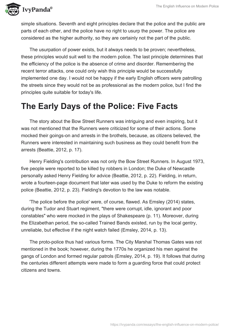 The English Influence on Modern Police. Page 3