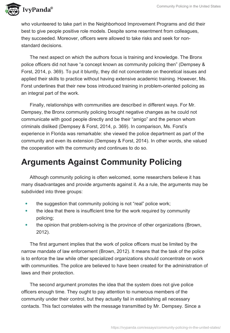 Community Policing in the United States. Page 2